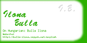 ilona bulla business card